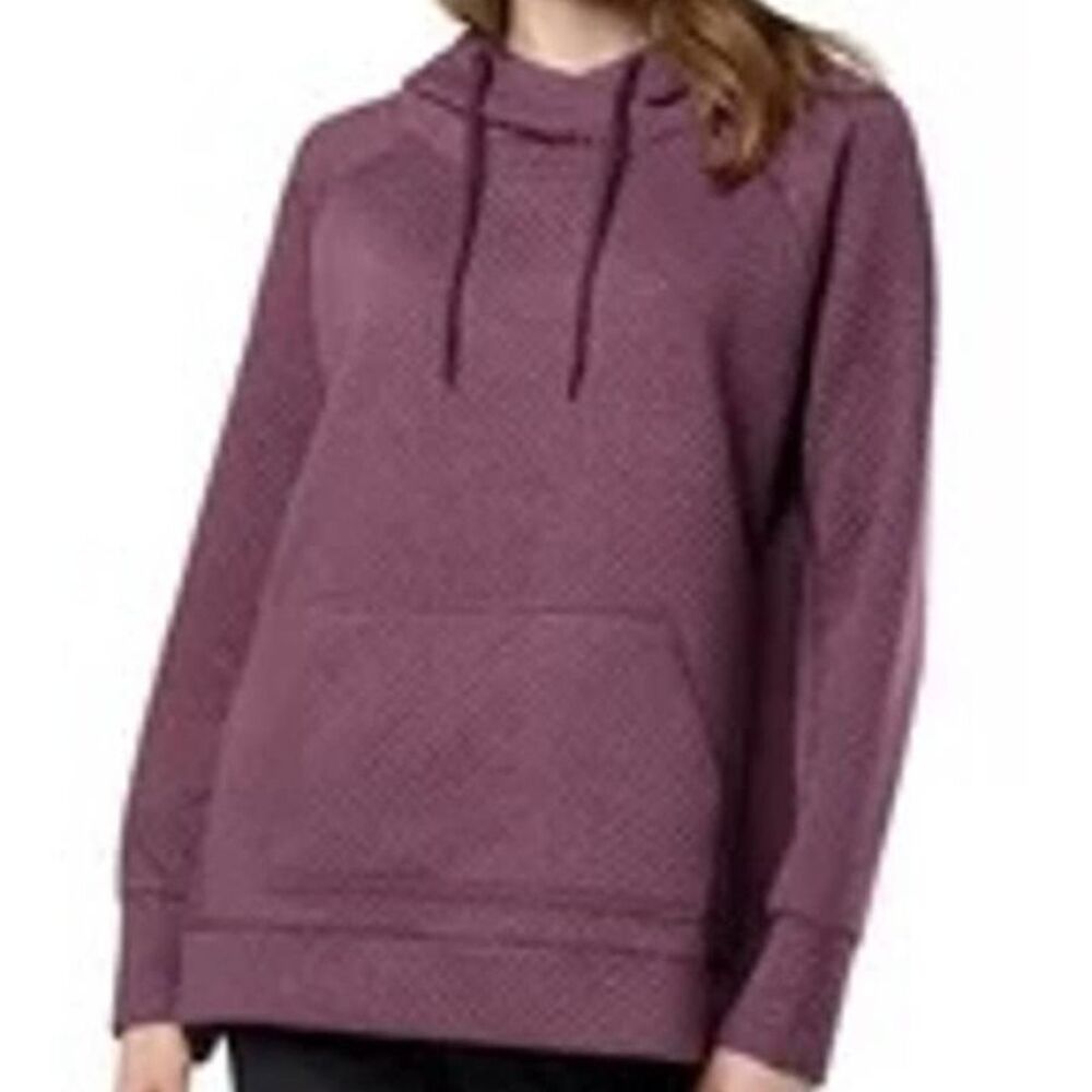 GREEN TEA PURPLE OXFORD EVERYDAY COMFORT QUILTED CASUAL WARM LEISURE HOODIE